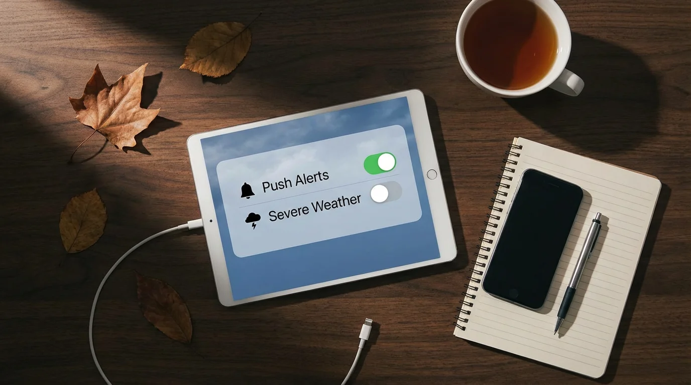 Setting Up Severe Weather Notifications: illustration