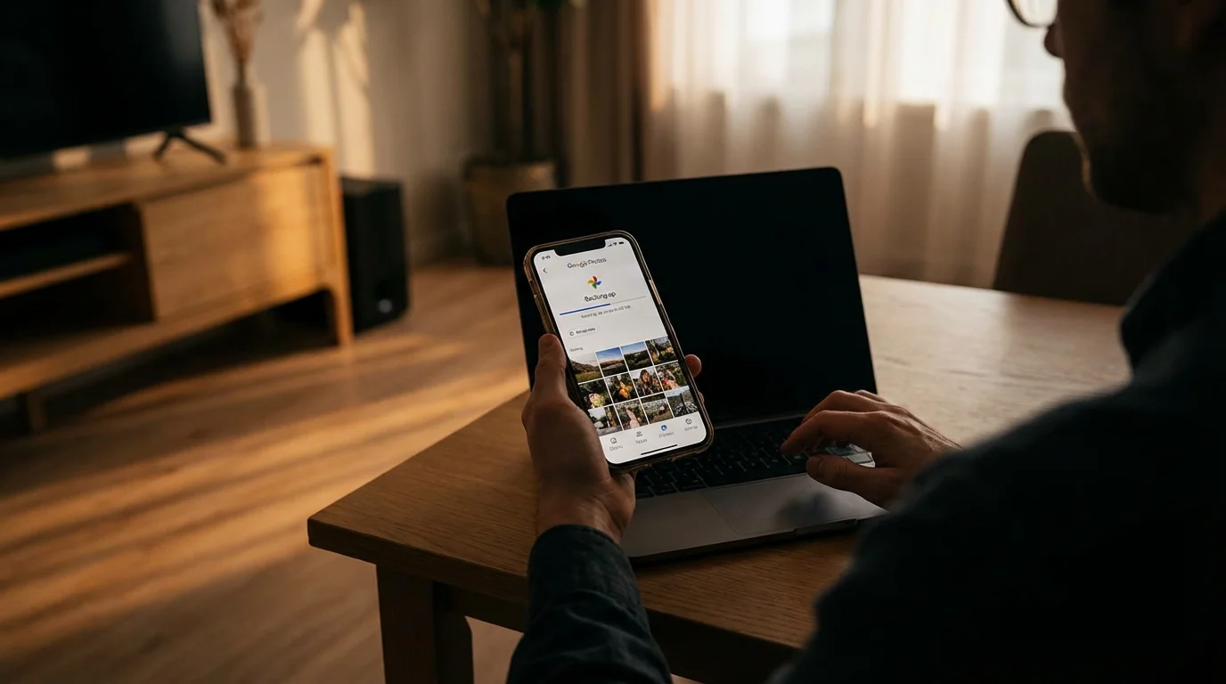 Setting Up Your Google Photos Account and Backup illustration