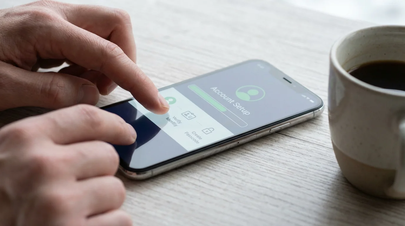 Setting Up Your Mobile Banking Account illustration