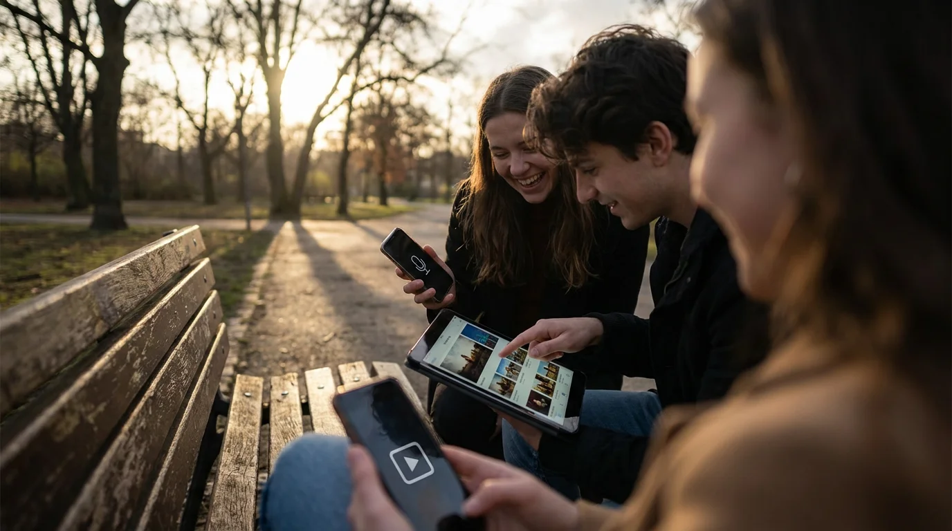 Sharing Photos, Videos, and Voice Messages illustration