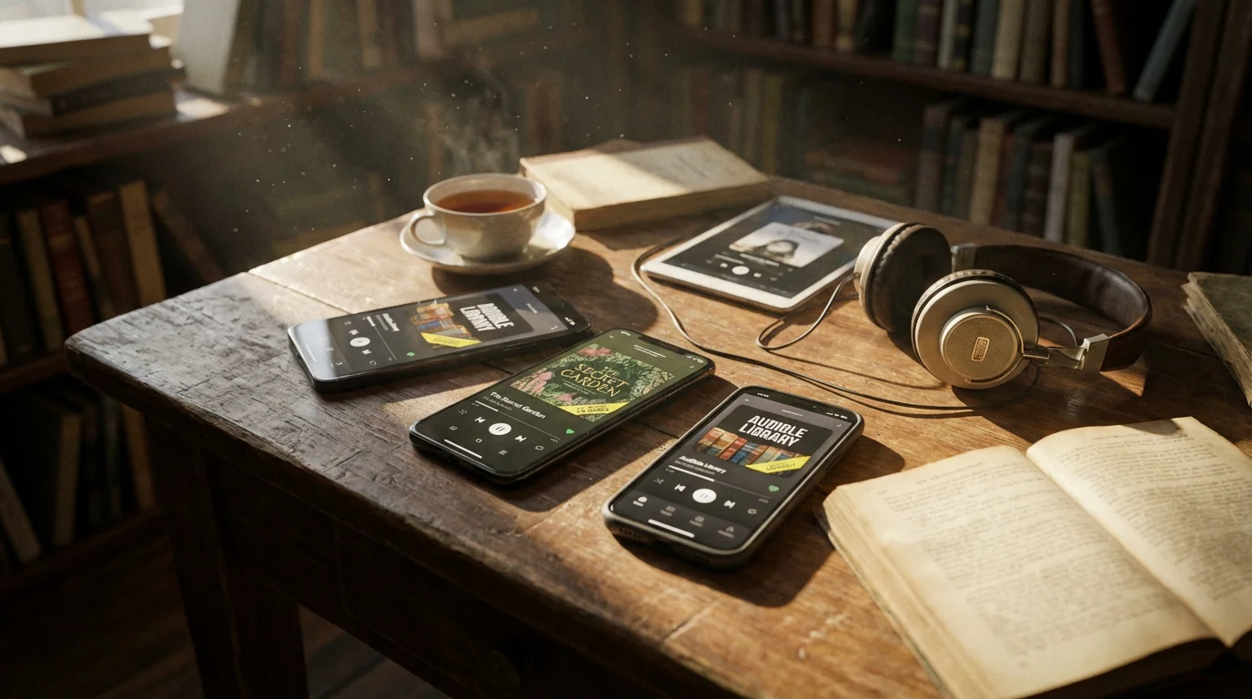 Smartphones and Tablets: Portable Audiobook Libraries illustration