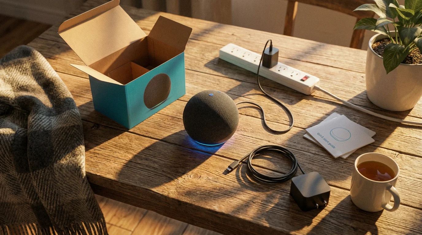 Step 1: Unbox and Power On Your Echo Device illustration
