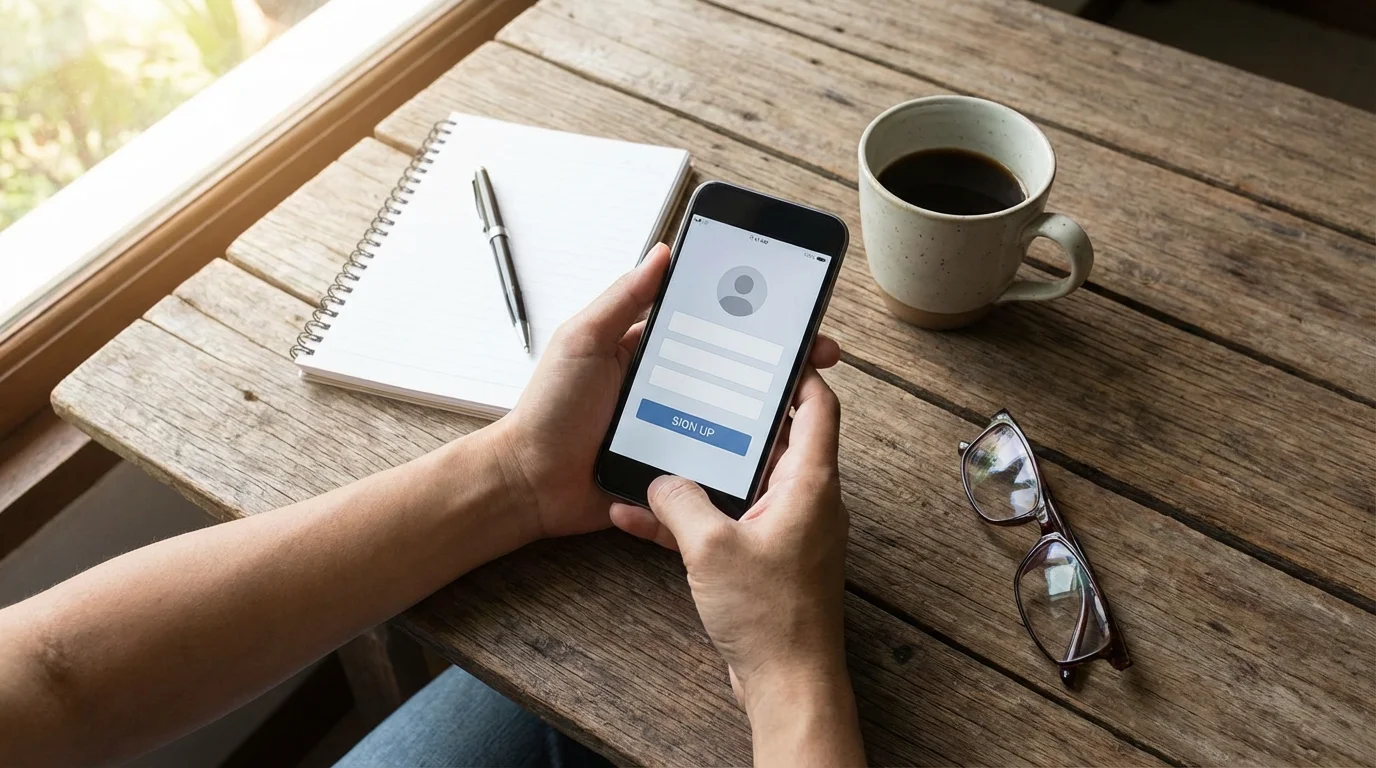 Step 2: Download the App and Create an Account illustration