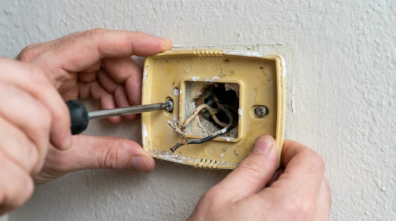 Step 3: Remove the Old Thermostat's Backplate illustration