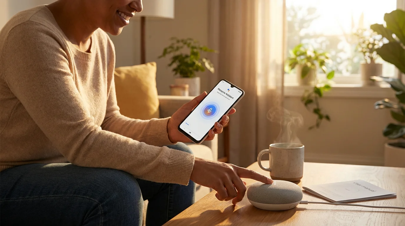 Turning On Google Assistant for the First Time illustration