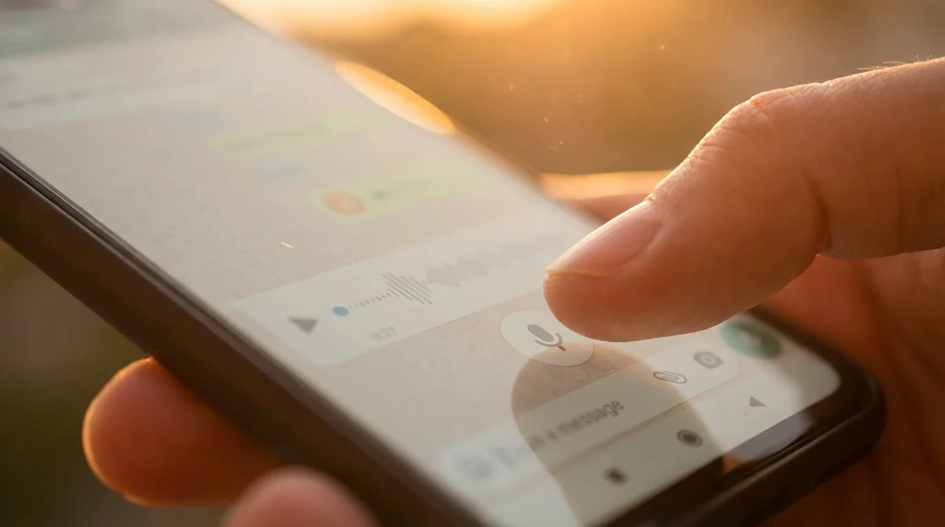 Understanding the General Steps to Send a Voice Message illustration