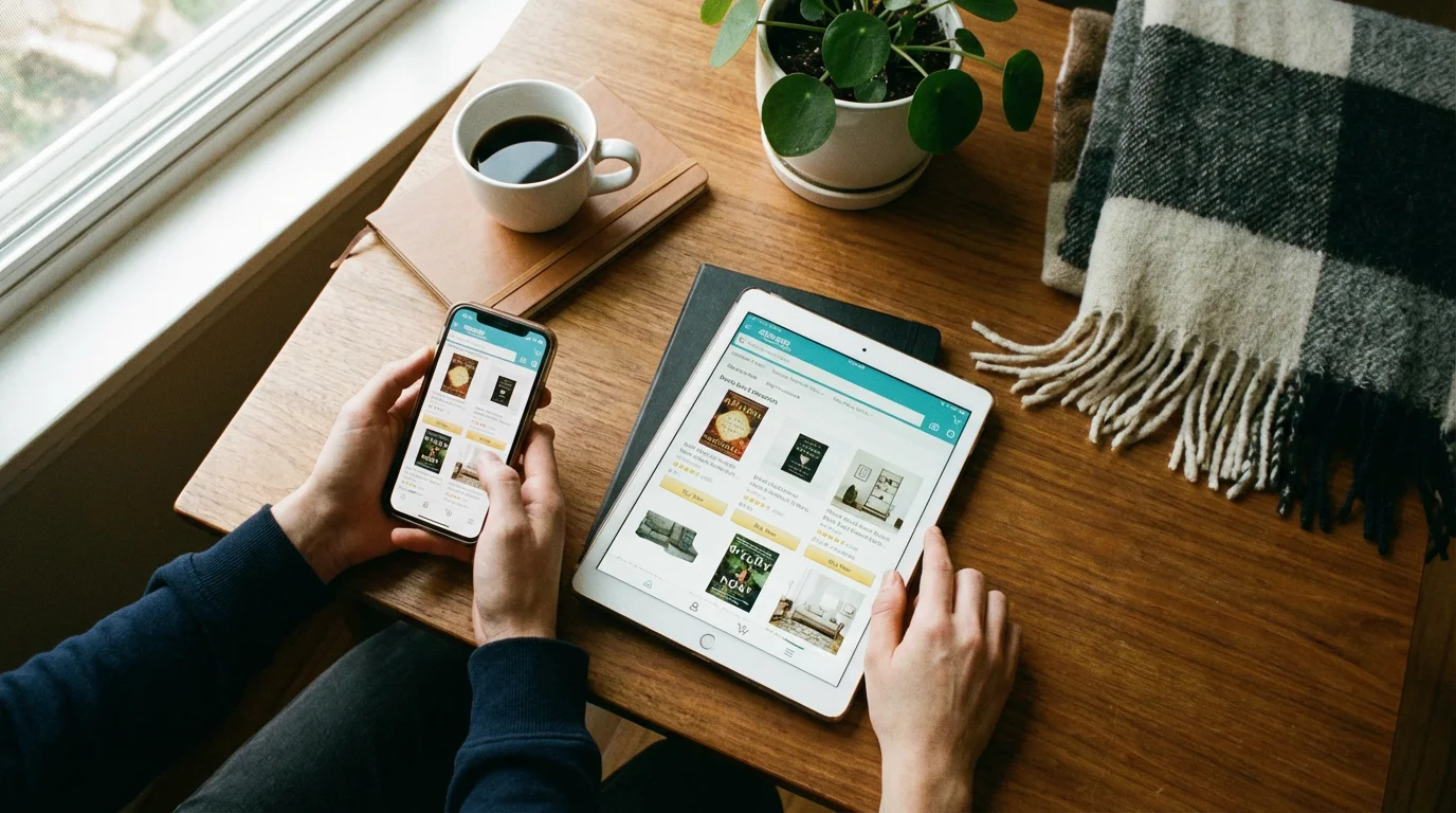 Using the Amazon Shopping App on Your Phone or Tablet illustration